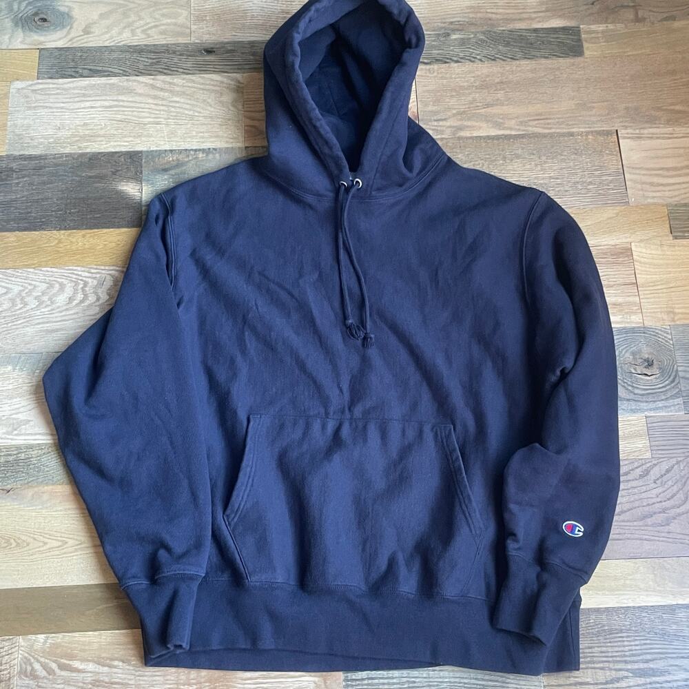 Champion Reverse Weave S101 Hoodie XL Navy Blue Pullover Sweatshirt
